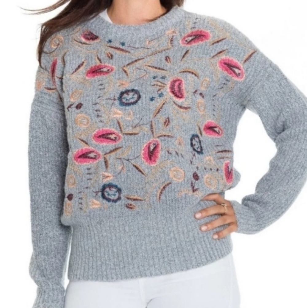 NWT Woven Heart Bleu Maddness sweater sz M